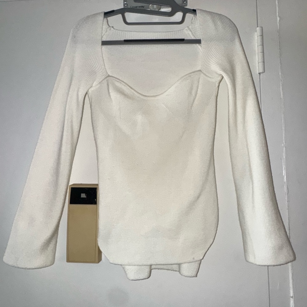 Stylish White Knit Top